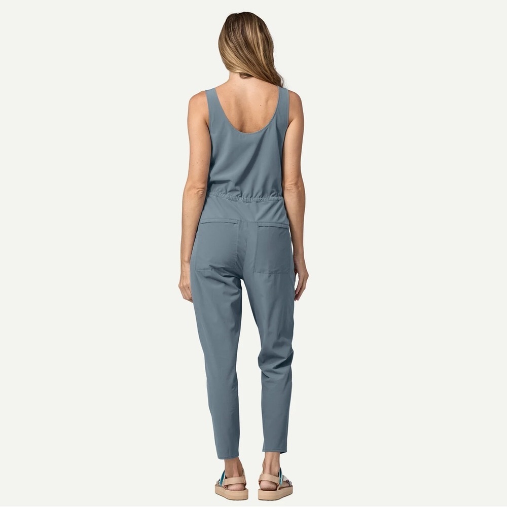 Patagonia Women's V-Neck Light Blue Jumpsuit - Picture 2 of 8